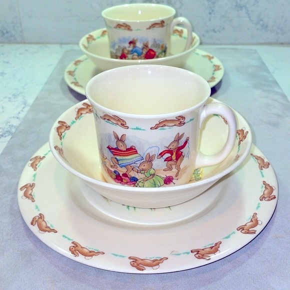 Royal Doulton Vintage China Piece Childrens' Plate Bowl Mug